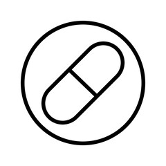 Outline capsule vector illustration health illustration 