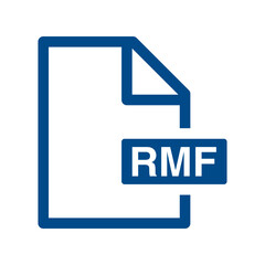 File document outline icon, RMF symbol design illustration.