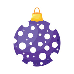 christmas purple ball hanging