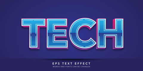 tech 3d editable text effect