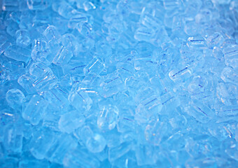 large ice cubes center focus