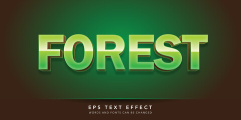 forest 3d editable text effect