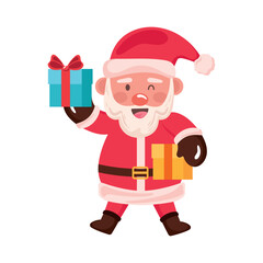 santa claus with gifts