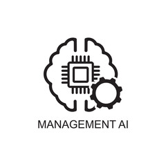 management ai icon , technology icon