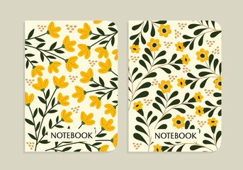 abstract floral pattern notebook page cover design. beautiful and elegant templates.for diary, journals, catalogs, album books, picture books