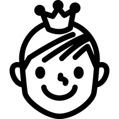 kid avatar line icon illustration