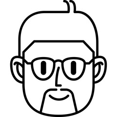 man user avatar line icon illustration