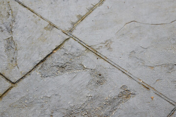 patterned grey stamped concrete