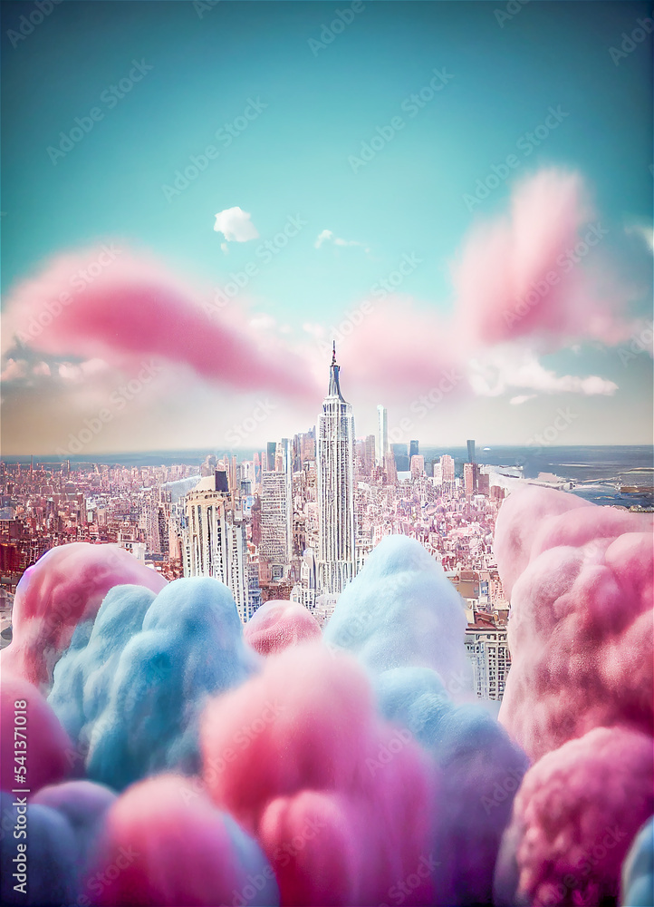 Wall mural cotton candy london