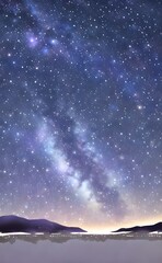 天の川銀河と流れ星の夜空