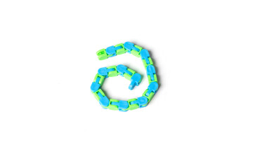 Snake toy puzzle isolated on white background