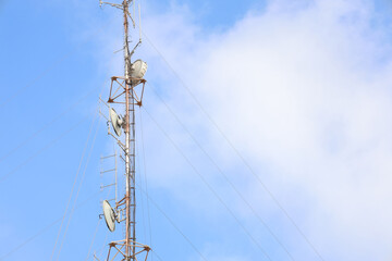 View of electric pole outdoors