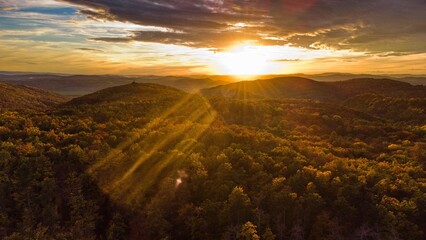 morning romantic sunrise sky panorama