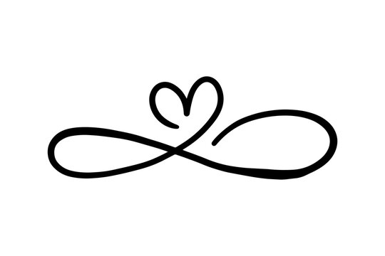 lines that form a symbol of love. vector illustration