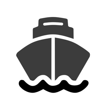 gray ship sailing on water clip art preview