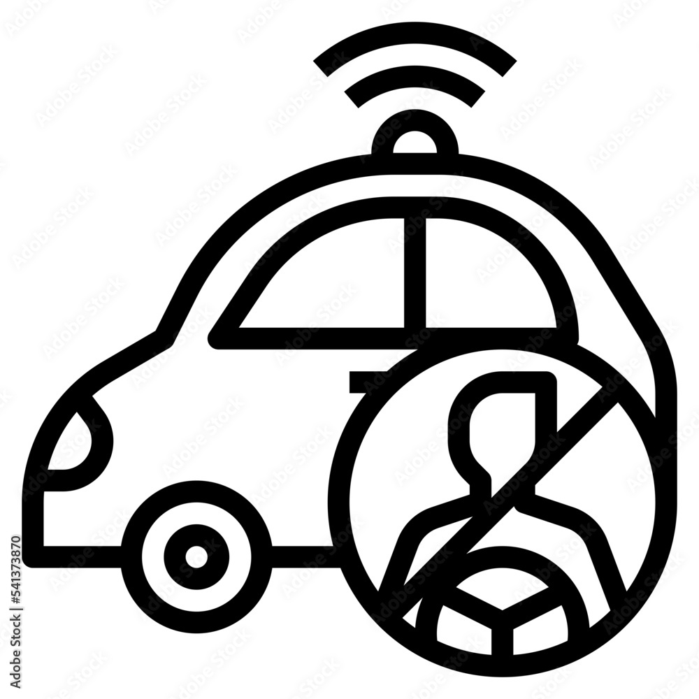 Poster autonomous driving icon