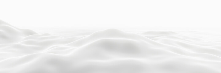 Obraz premium 3D render white snowy mountain. Snow drift