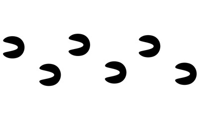 Vector illustration of zebra footprints on a white background. Great for zoo logos and posters, animals. © Agussetiawan99