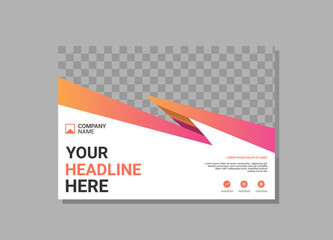 Corporate book cover horizontal design