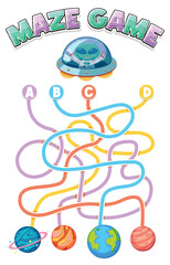 Maze game template for kids