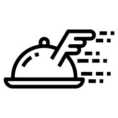 fast delivery line icon