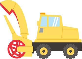 除雪車のイラスト