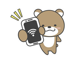 スマホ　Wi-Fi　くま