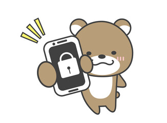 スマホ　ロック　くま