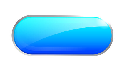 Blue glass capsule button.