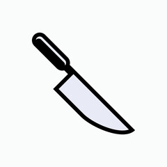 Meat Knife Icon. Kitchenware Symbol - Vector.     