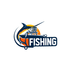marlin fishing logo