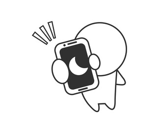 スマホ　お休みモード　人間