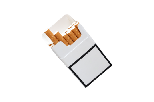 pack of cigarettes isolated from background 