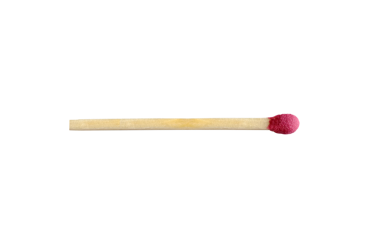 wooden match isolated 