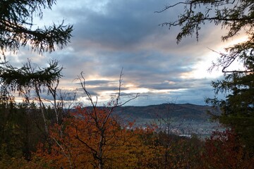 morning romantic sunrise sky panorama