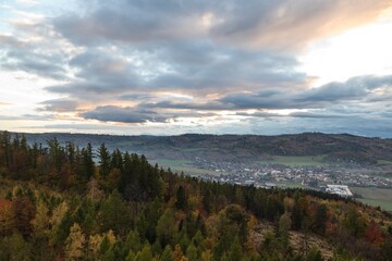 morning romantic sunrise sky panorama