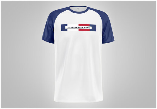 Raglan T-Shirt Mockup Front View