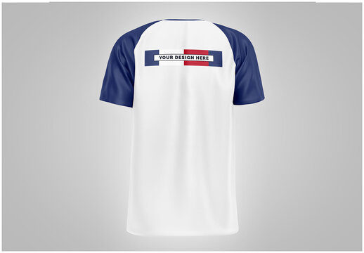 Raglan T-Shirt Mockup Back View