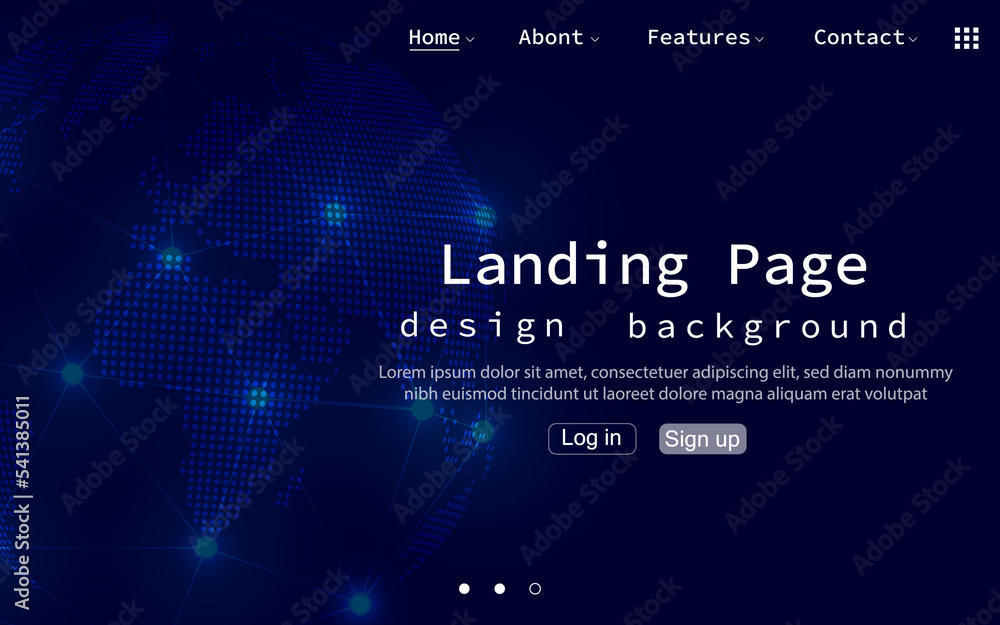 Poster world concept abstract background and technology communication network
