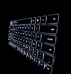 Obraz premium Computer keyboard light