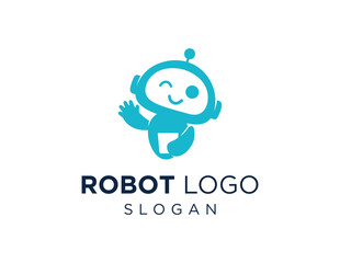 Logo about Robot on a white background. created using the CorelDraw application.