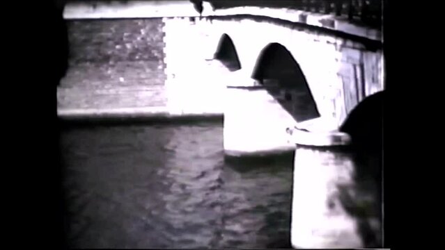 Paris, France 1960s: River Seine and Cruise - 1960s vintage video 8mm