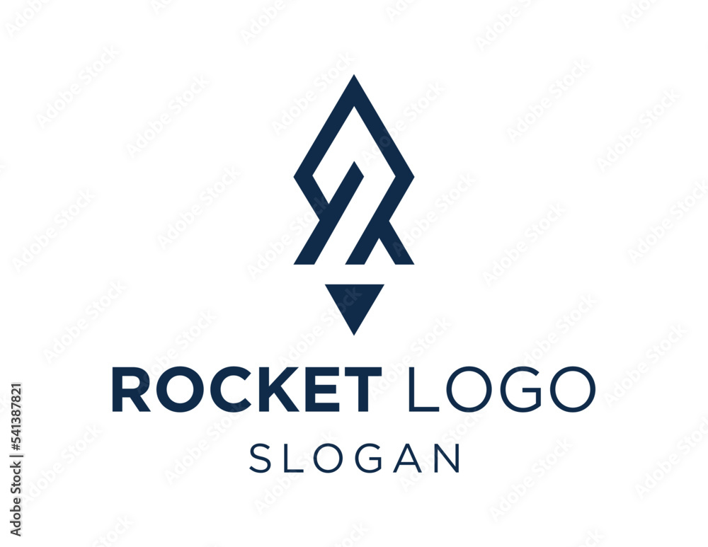 Poster logo about rocket on a white background. created using the coreldraw application.