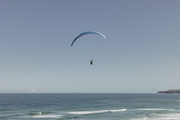 Paragliding on the beach