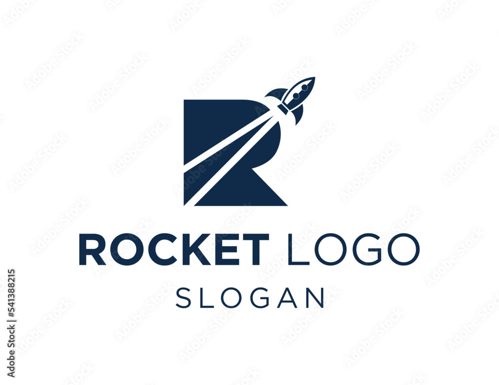 Poster logo about rocket on a white background. created using the coreldraw application.