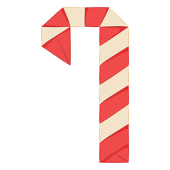 Origami candycane
