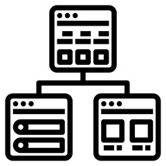 sitemap line icon