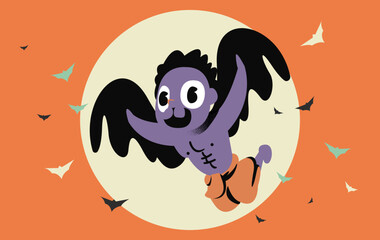 Obraz premium Halloween cartoon character party Krahang ghost evil in vector art