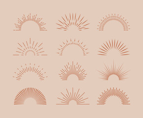 Sunburst collection element Free Vector