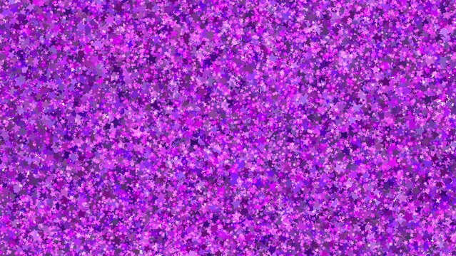 紫の星型ラメに埋め尽くされた背景　16：9　キラキラ